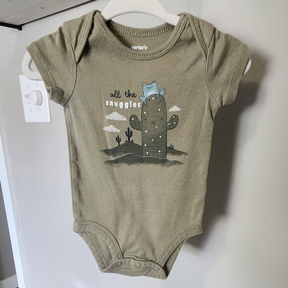 Carter's Baby Boy Onesie Set size 3 months Cactus Theme - Picture 3 of 4